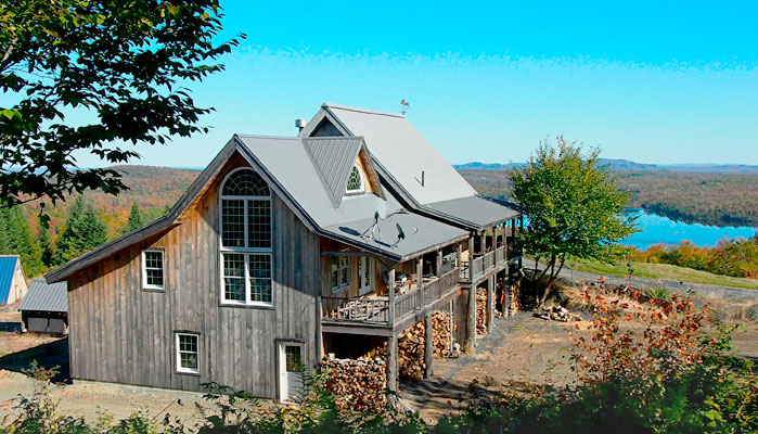 Lodge with lake view